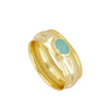 ANILLO BOHO AMAZONITA GOLD