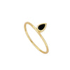 ANILLO BLACK TEAR GOLD