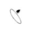 ANILLO BLACK TEAR SILVER