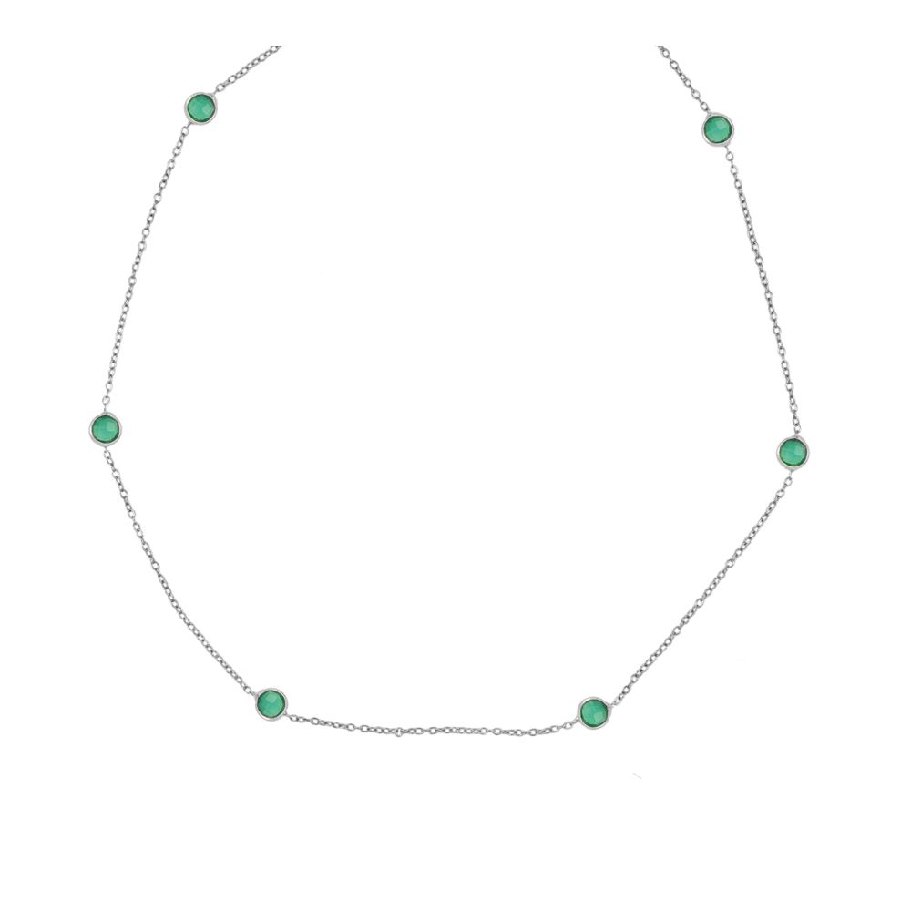 COLLAR VENECIA VERDE SILVER