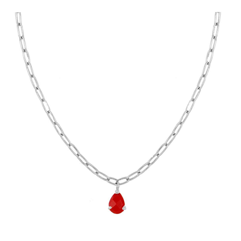 COLLAR TEAR CORAL SILVER