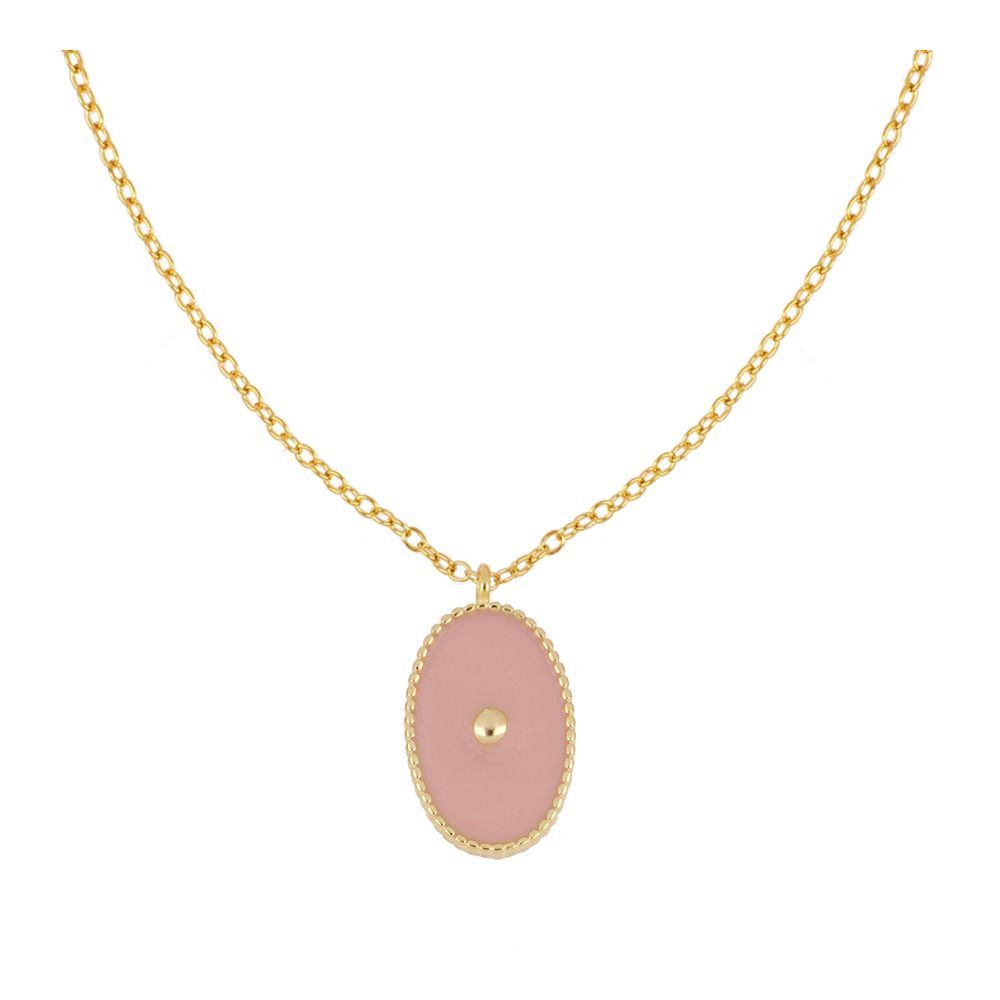 COLLAR ENAMEL PINK GOLD