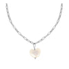 COLLAR HEART CHAIN SILVER