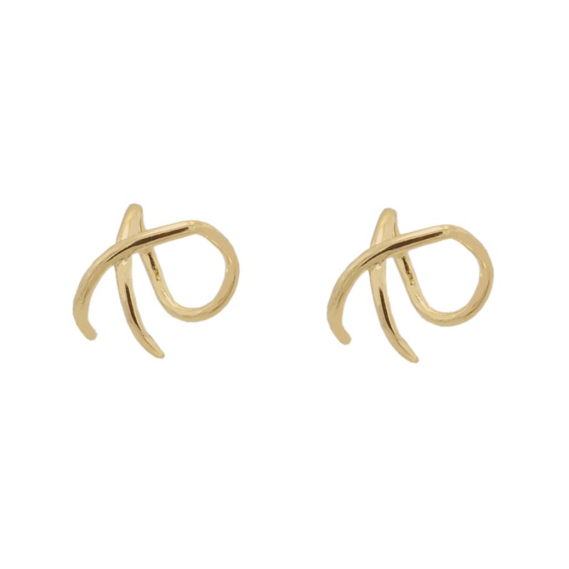 PENDIENTES EARCUFF LAZO GOLD