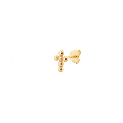 PENDIENTES CROSS BALLS GOLD