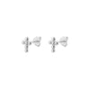 PENDIENTES CROSS BALLS SILVER