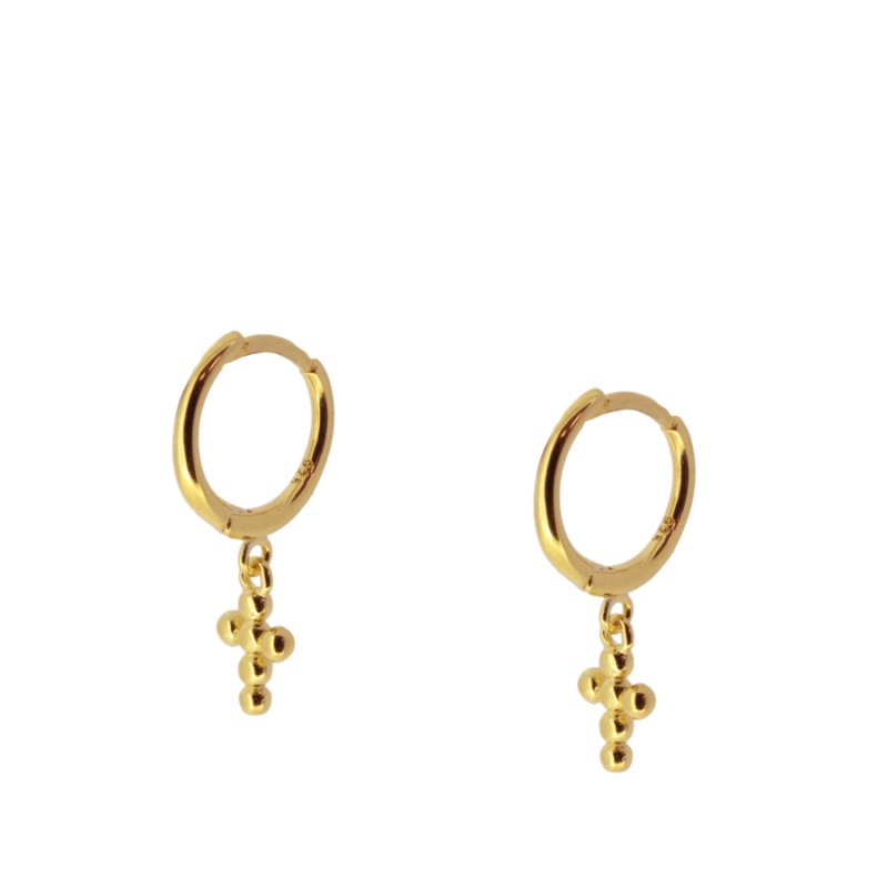 PENDIENTES CROSS GOLD