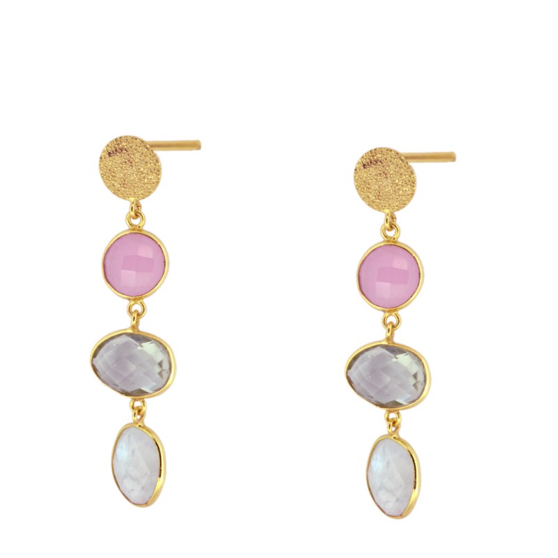 PENDIENTES CRISTALIA GOLD