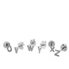 PENDIENTES ALPHABET SILVER