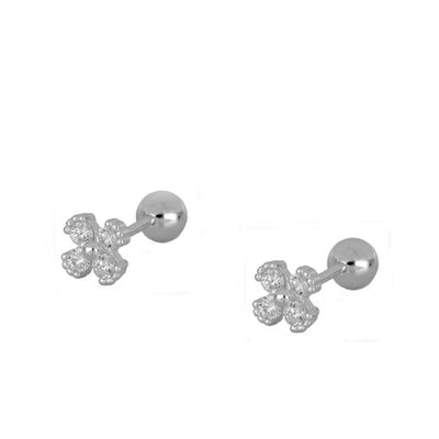 PENDIENTES FLOR SHINE SILVER