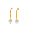 PENDIENTES PEARL CHAIN GOLD