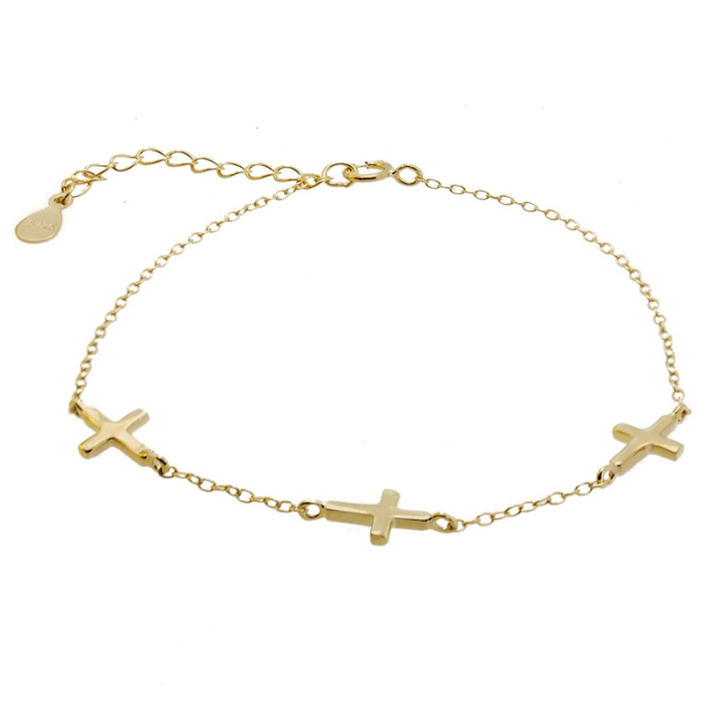 PULSERA CRUCES GOLD