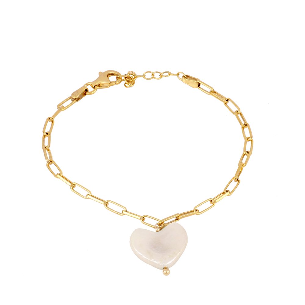 PULSERA HEART CHAIN GOLD