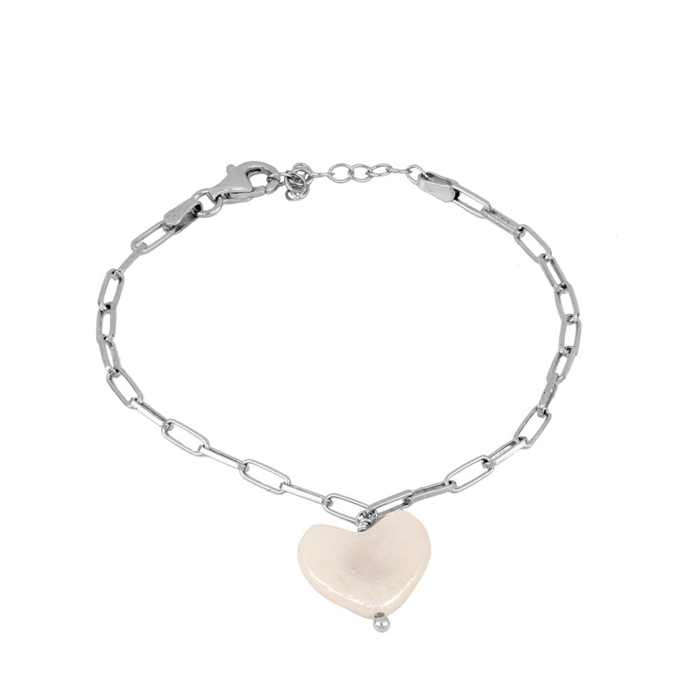 PULSERA HEART CHAIN SILVER